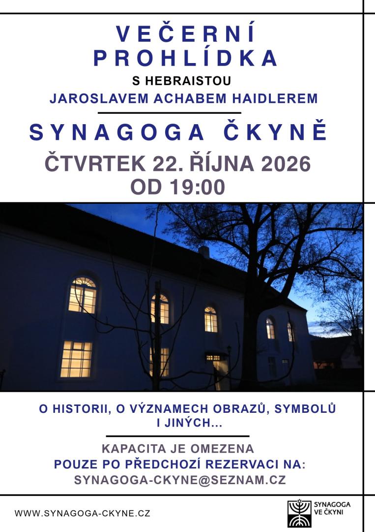 večerní prohlídka synagogy